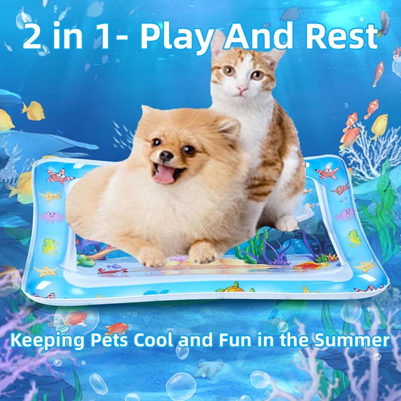 Gluschwein - 🐱 Mehr Spaß für Wohnungskatzen – 49% Rabatt ✨ Sensorische Wassermatte für Haustiere – Für spielerisches Jagen und erfrischende Abkühlung! 🐟