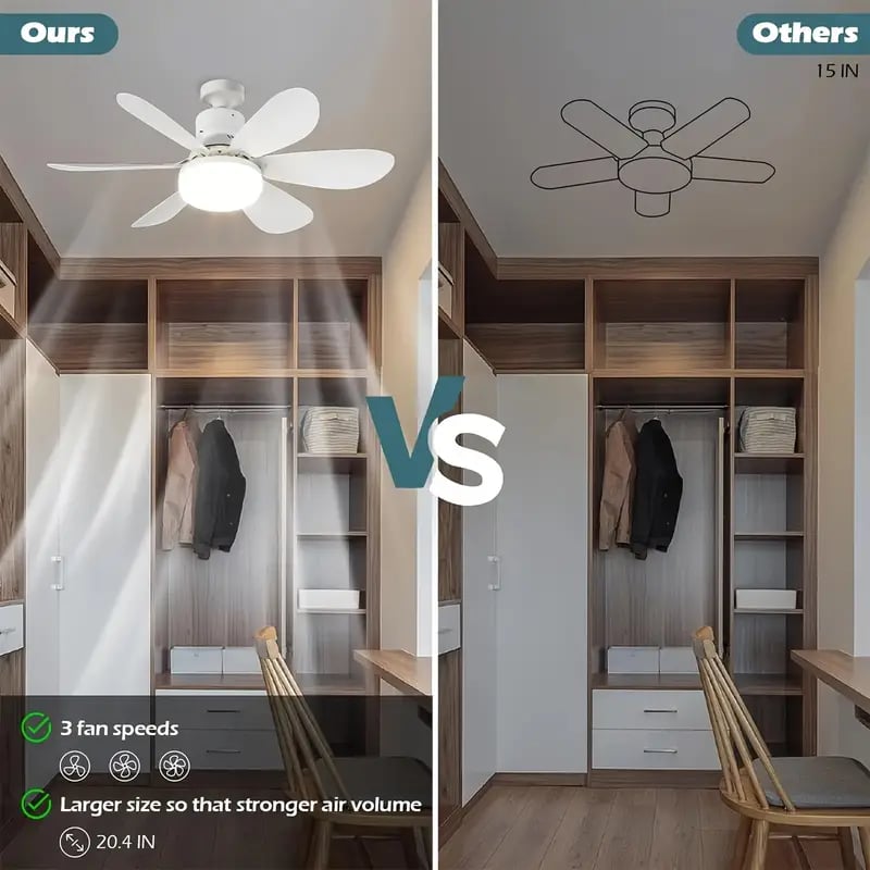 Gluschwein - 🔥50% Rabatt🔥 2-IN-1 TRAGBARE DECKENVENTILATOR & LICHT mit Fernbedienung