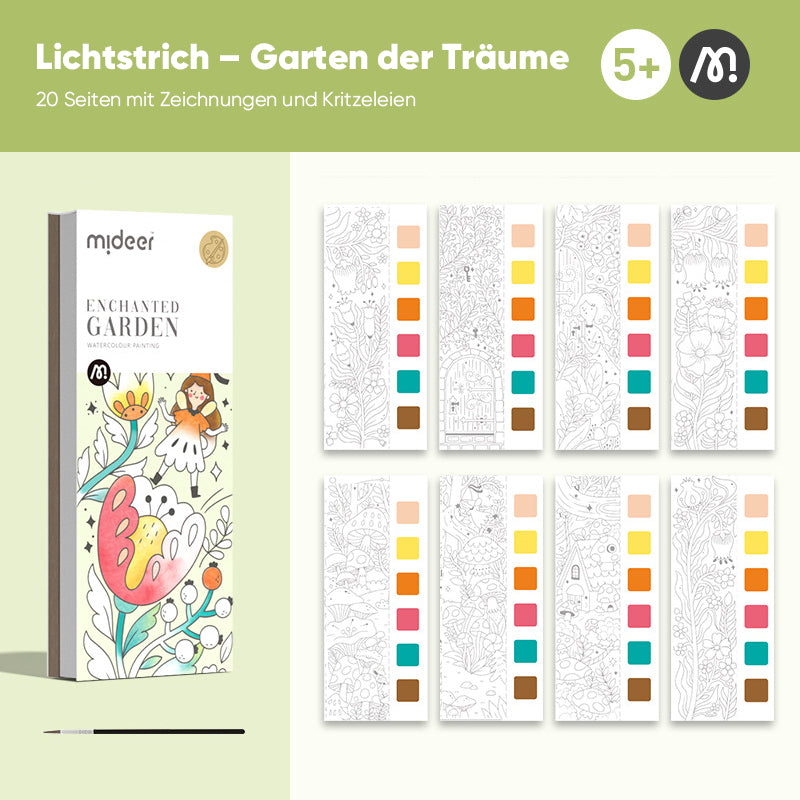 Gluschwein - Aquarell-Malbuch im Taschenformat Fantasiegärten