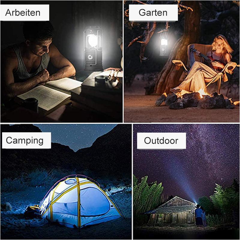 Gluschwein - 6 in 1 tragbares Outdoor-LED-Campinglicht mit Ventilator