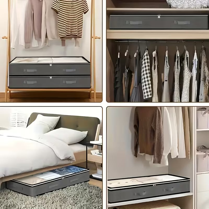 Gluschwein - Bed Storage - Unterbett-Aufbewahrungstaschen – Platzsparend & Faltbar (2er-Set)
