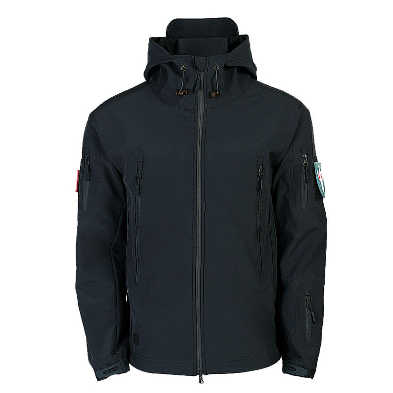 Gluschwein - Wind- und wasserdichte Jacke (Herren) Schwarz