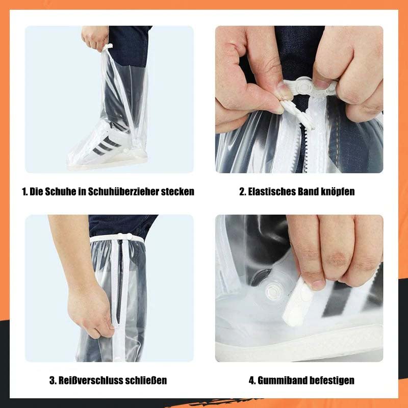 🌧️ Rundum Wasserdichte Schuhüberzieher ✨ Wiederverwendbare Allwetter Schuhhüllen für Regen, Schnee & Outdoor