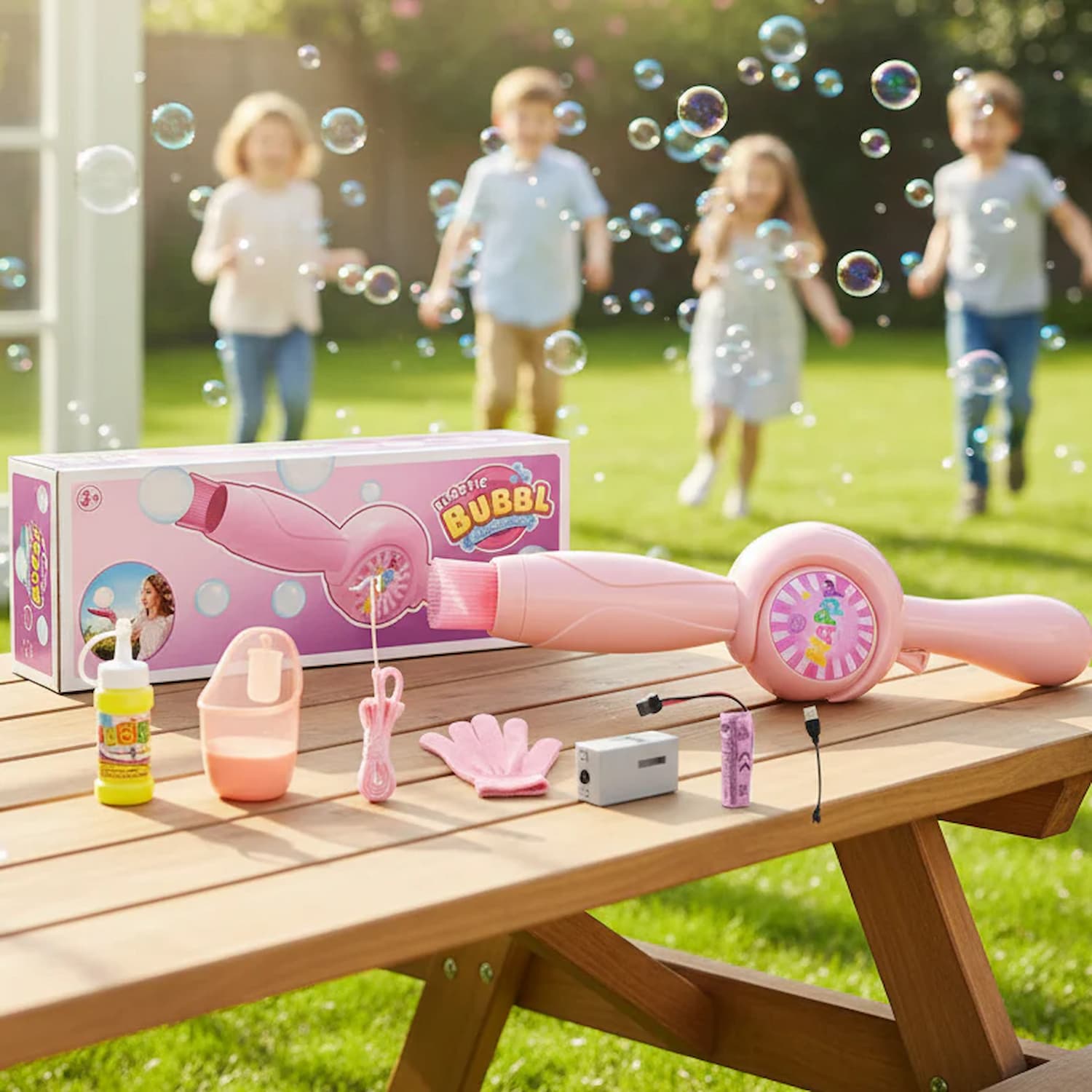 Gluschwein - Bubble Wand - Nebelgefüllte Blasen mit Licht und Musik