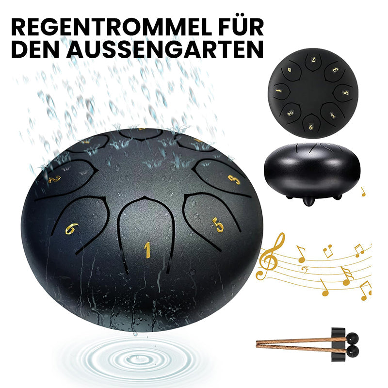 Regentrommel als Garteninstrument