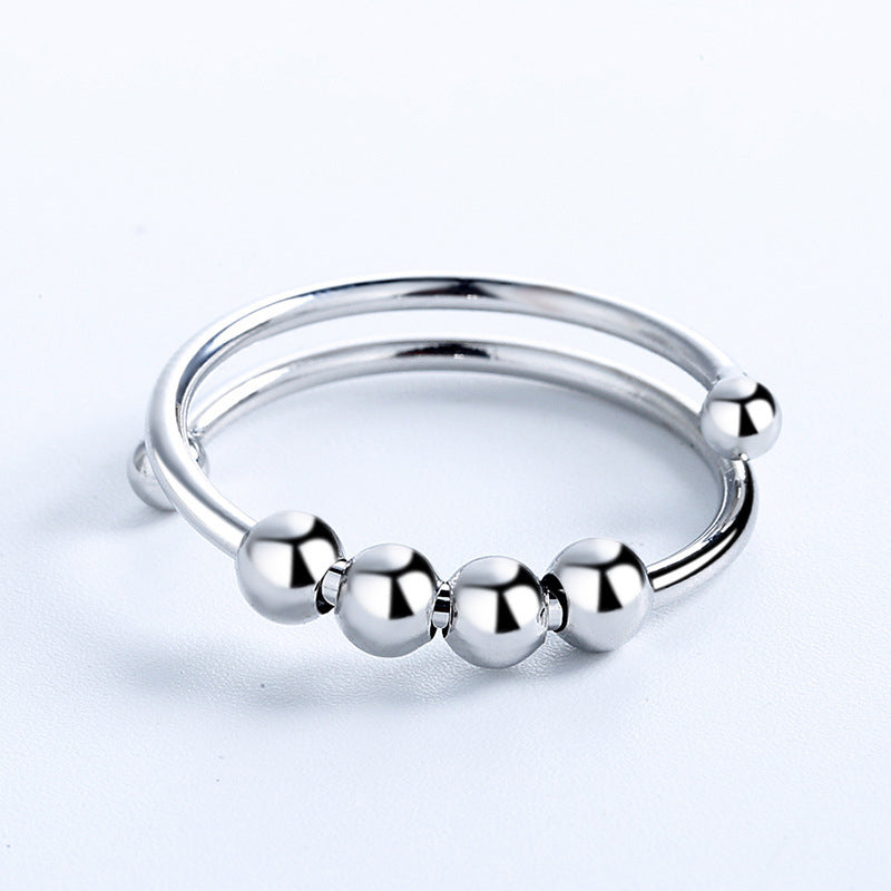 Gluschwein - 4 Beads Adjustable Anxiety Relief Ring