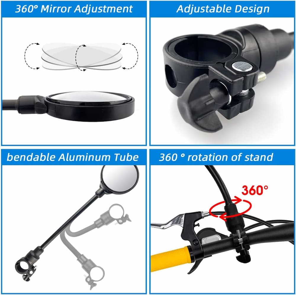 FlexMirrors - Premium Fahrradspiegel – Mehr Sicherheit und freie Sicht [2er-Set]