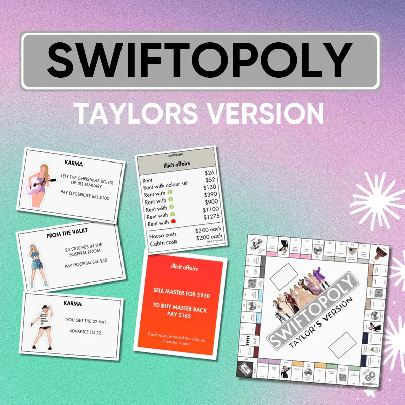 Gluschwein - SWIFTOPOLY – TS „Swiftie“ Monopoly-Brettspiel