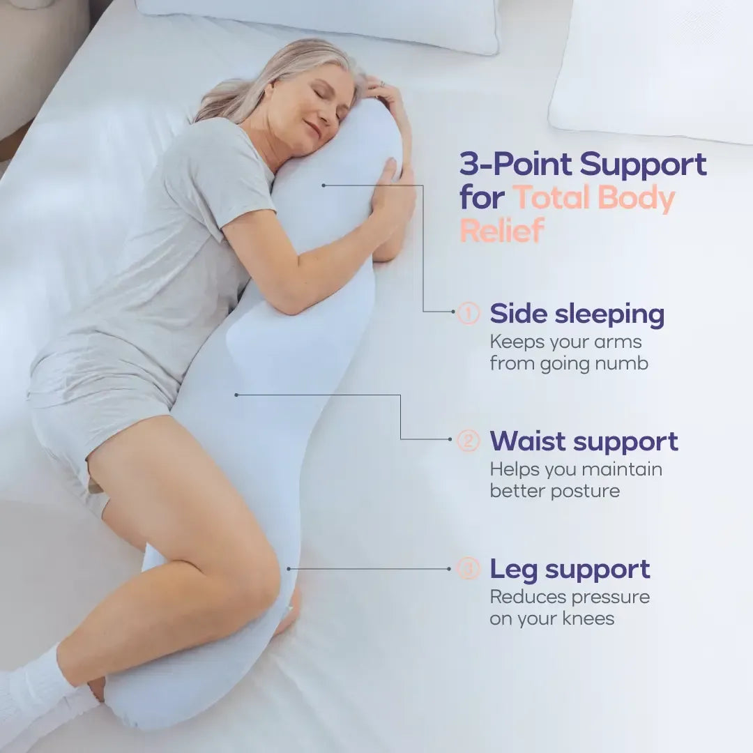 Gluschwein - Body Hugger Pillow - Ergonomisches Ganzkörperkissen | Kühlende Stütze für Seitenschläfer