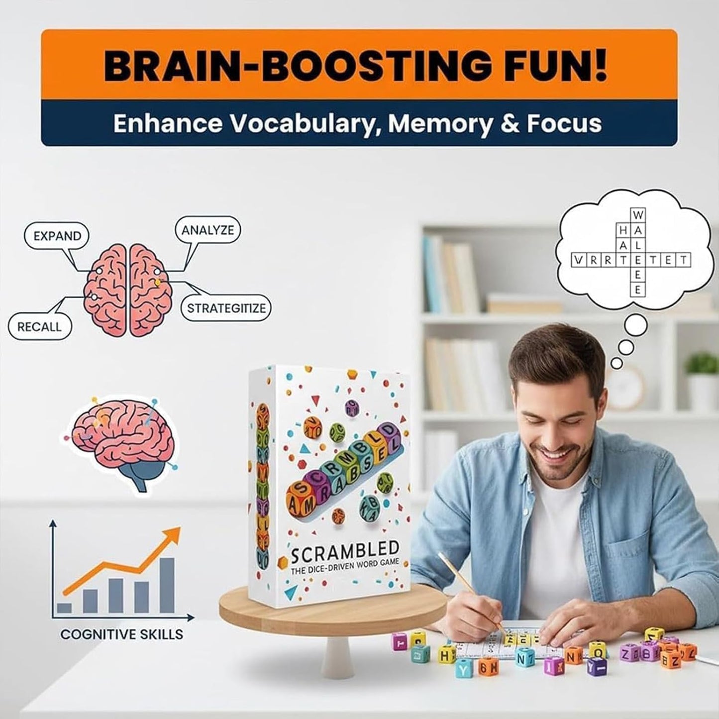 DiceLetter - Würfel-Wortspiel – Gehirntrainingsspiel