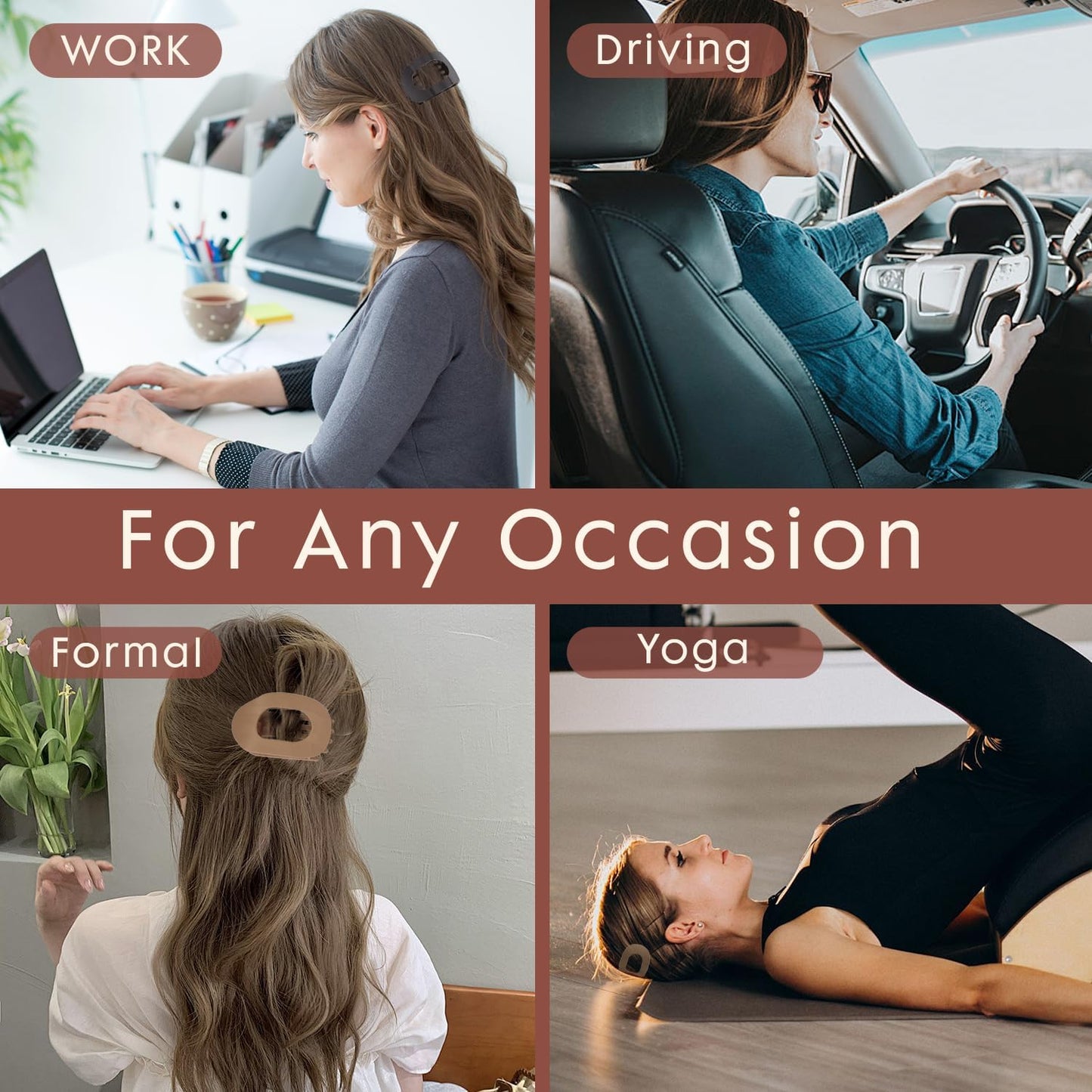 NenuClip - Große Haarspangen matt – Sicherer Halt und Komfort