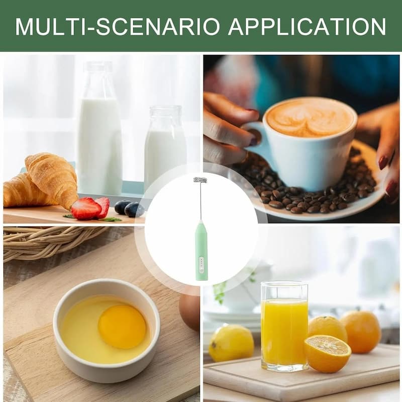 SuleniFrother - Elektrischer Milchaufschäumer Handgerät — Für Latte, Cappuccino & Kakao