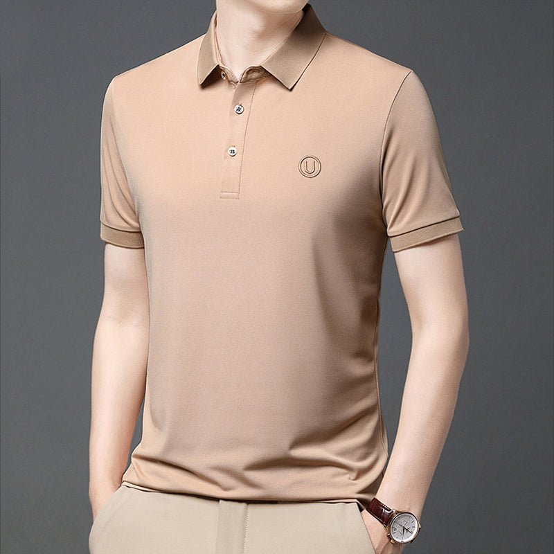 Gluschwein - Sommer-Poloshirt für Herren Beige