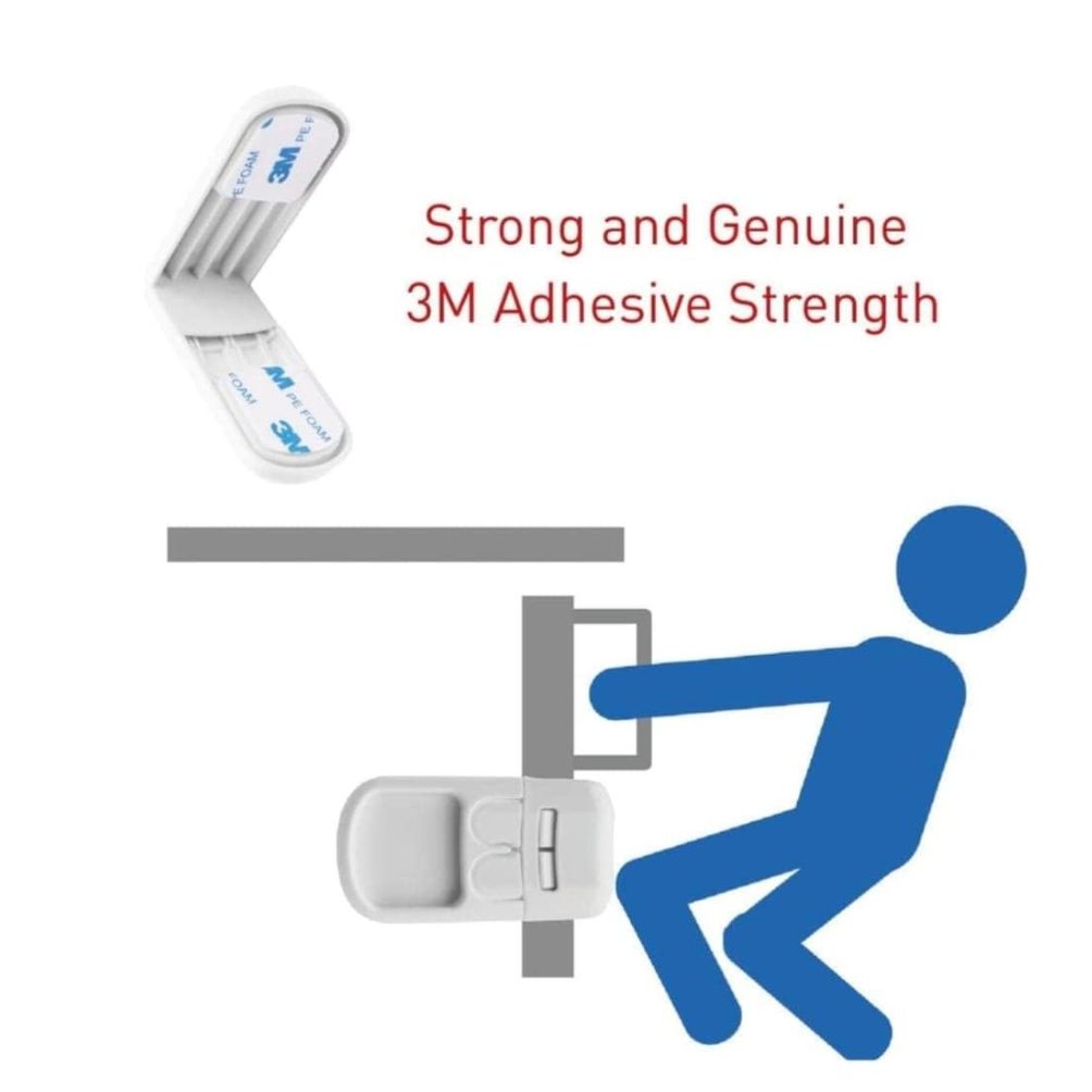 Stick-On-Lock - Kindersicherungsschloss — sicherer Schutz vor kleinen Gefahren [4er Set]