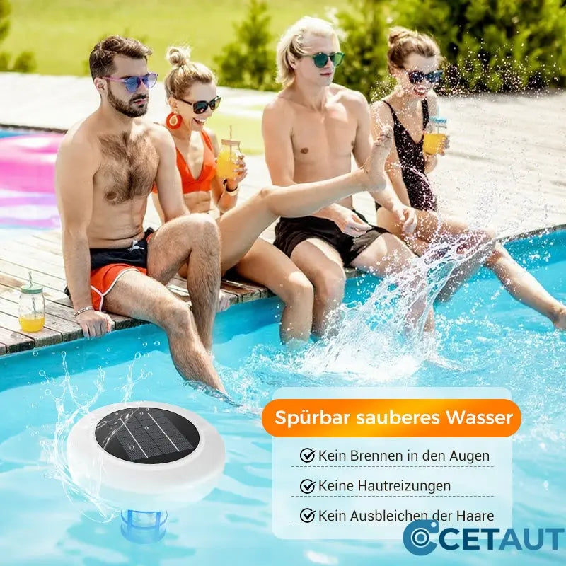 Kristallklarer Pool – ohne Chemie, mit Solarenergie! 🌞SOLARBETRIEBENER SCHWIMMENDER POOL-IONISATOR