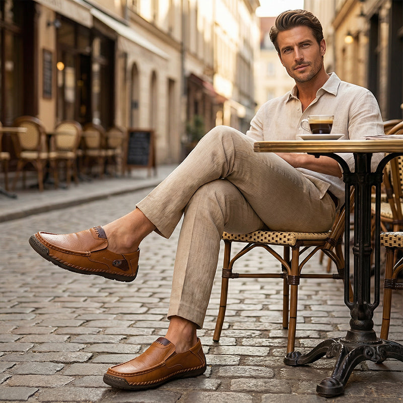 👞 50% RABATT! 🔥 Atmungsaktive Kalbsleder-Klassische Lederschuhe für Herren – Bequeme Passform, Zeitloses Design & Ideal Für Arbeit & Freizeit ✨