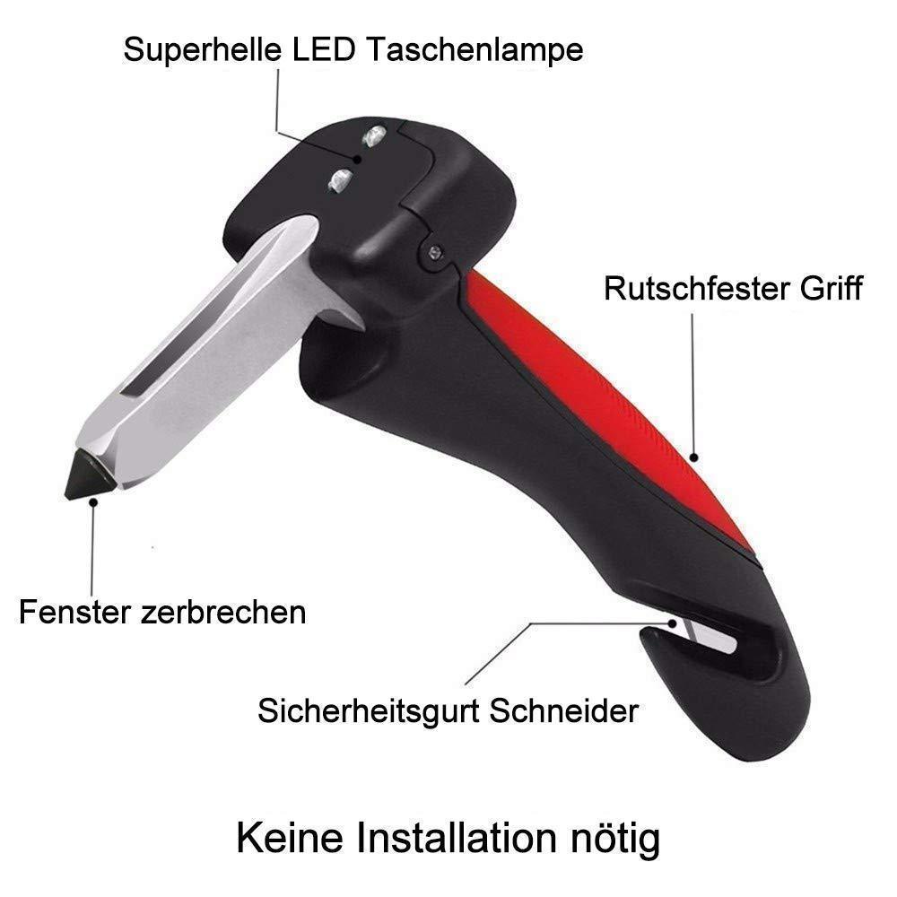 Gluschwein - 2 in 1 Auto Fluchthammer & Türgriff