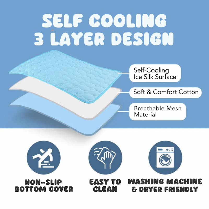 Cooling Mat - Kühlmatte für Hunde – Selbstkühlend und weich gepolstert
