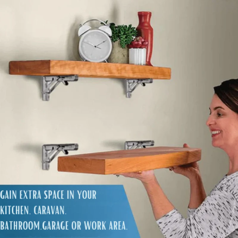 FoldBracket - Stabile, klappbare Halterung für optimale Raumnutzung [1+1 GRATIS!!]