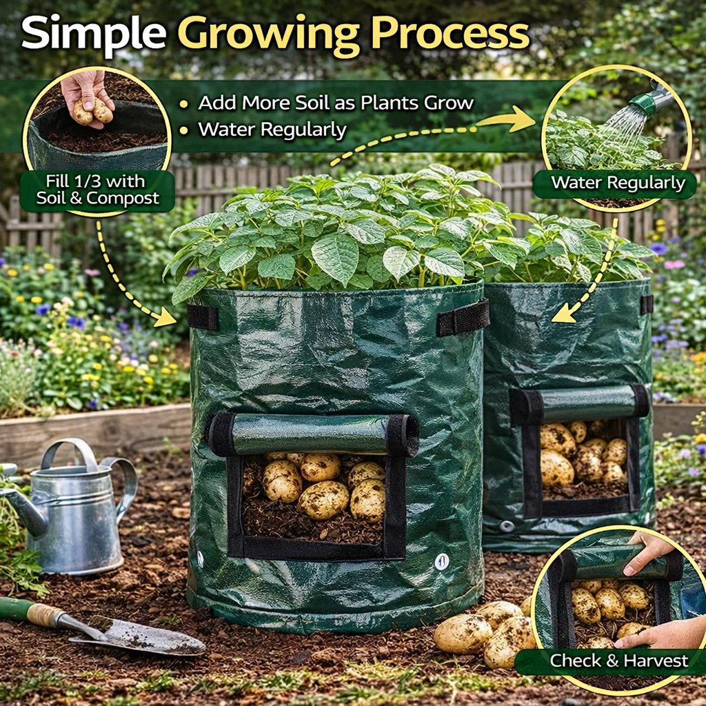 Grow Bag - Kartoffelanbau-Tasche mit einfacher Ernte