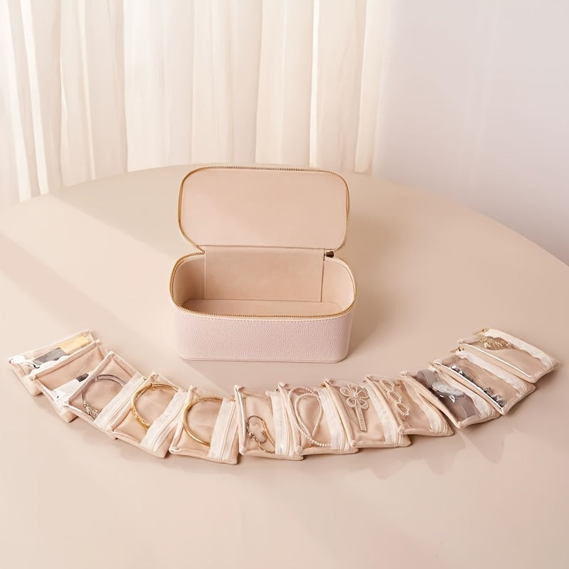 Gluschwein - Jewellery Case - Schmuck-Reisebox mit 12 Samtbeuteln – Verknötungsfrei