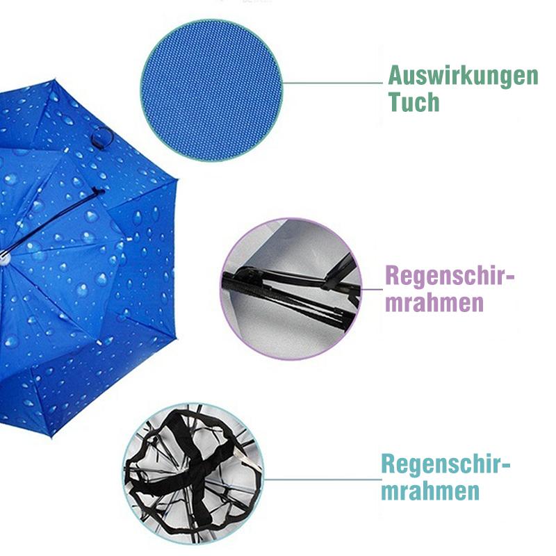 Gluschwein - Regenschirmhut für das Fischen und Gartenarbeit