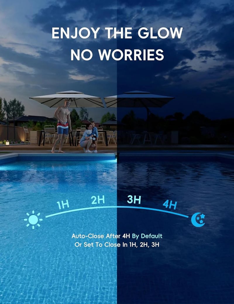 Pool Light Fountain - Solarbetriebene Pool-Stimmungsbeleuchtung