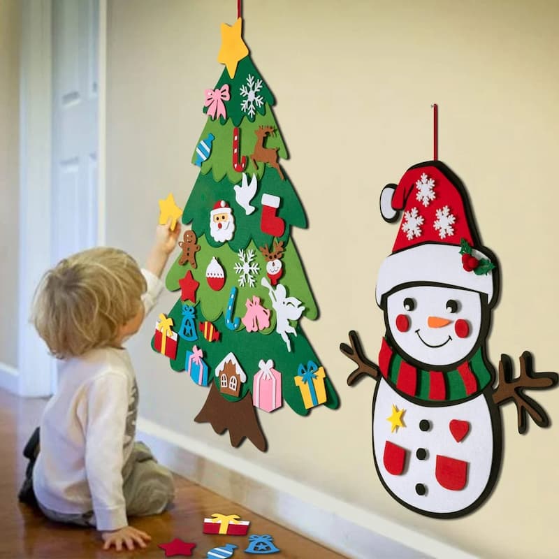 FeltTree - Montessori Weihnachtsbaum aus Filz für Kinder — Lernen, gestalten & Spaß haben