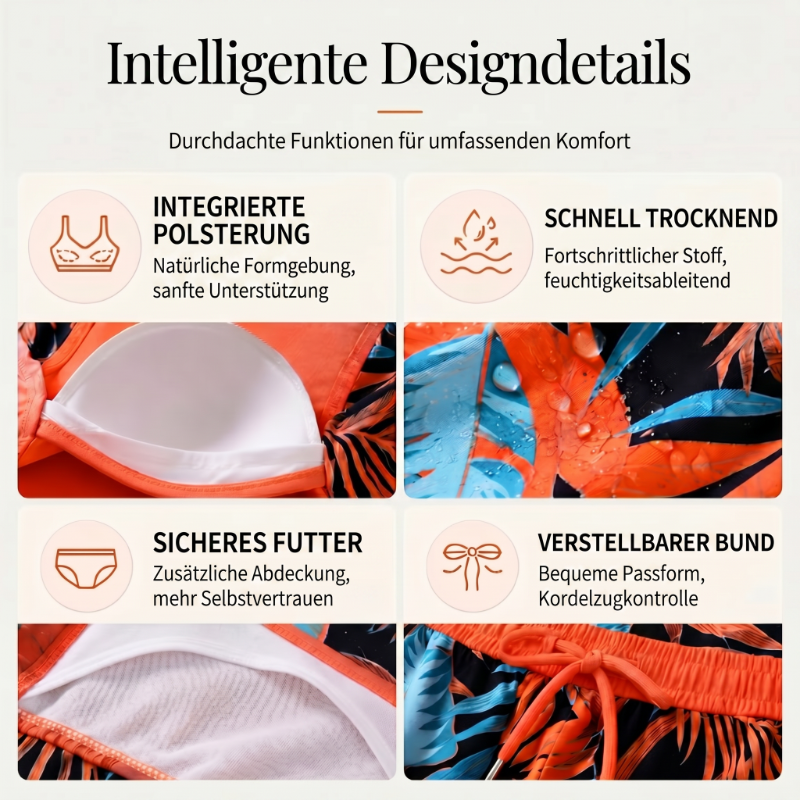 👙🎨 Lockeres Badeanzug-Set mit Farbblockmuster – 50% RABATT! Bunter Farbblock-Look, bequeme Passform – perfekt für Strand & Pool. 🔥☀️