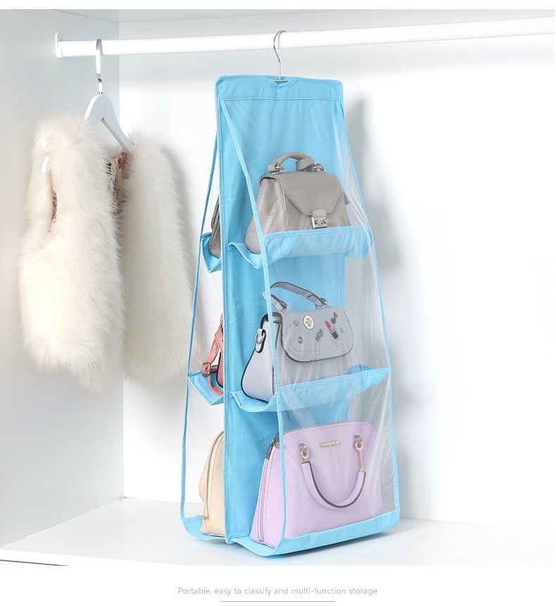 Hängender Handtaschen-Organizer – Doppelseitiges Design mit 6 Fächern