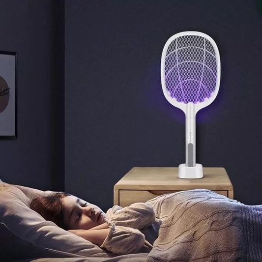 Gluschwein - 🚫🦟🪰2-in-1 elektrische Fliegenklatsche und Mückenschutzlampe für die Nacht