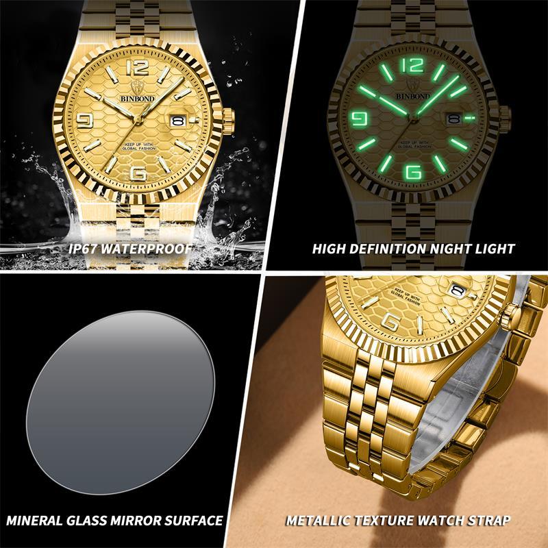 ⌚ 50% RABATT! ✨ Herren-Armbanduhr mit Wabenmuster – Leuchtend, wasserresistent & modernes Edelstahl-Design ⚡