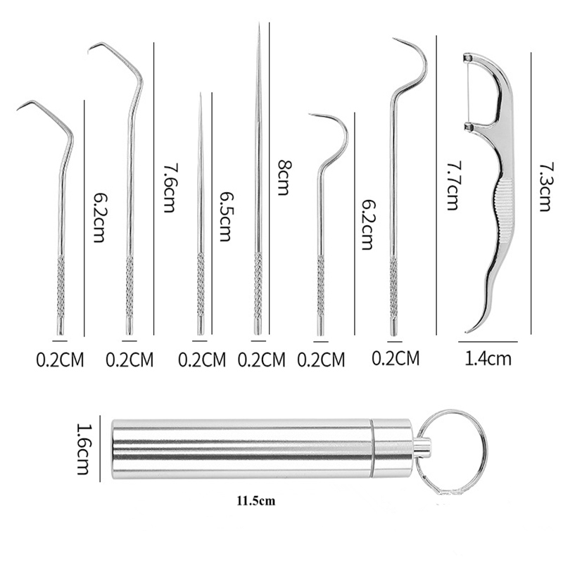 Gluschwein - Zahnstocher-Set aus Edelstahl (7 Stk)