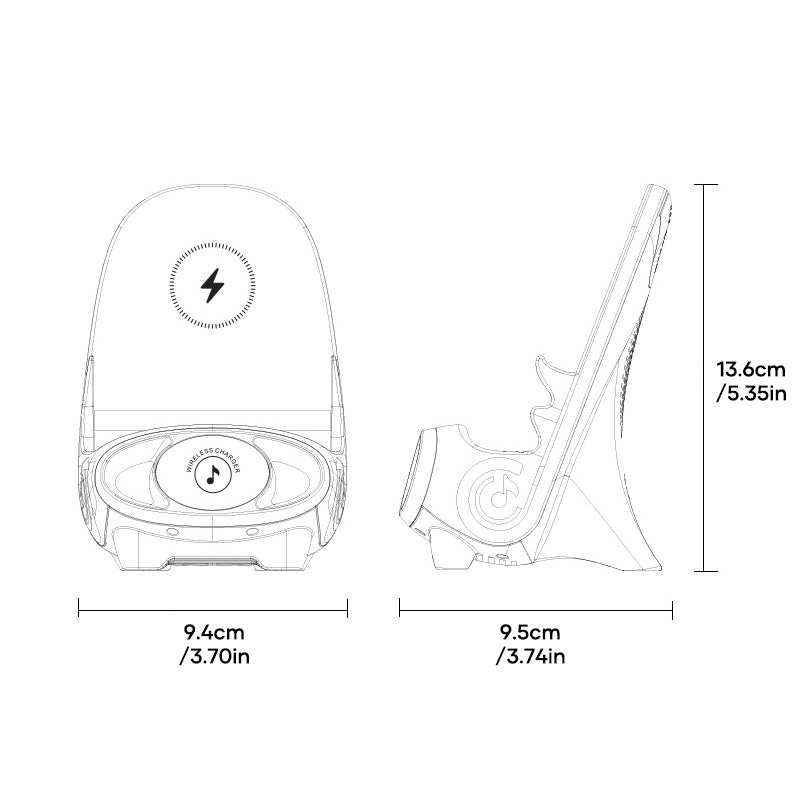 Gluschwein - Mini-Stuhl, kabelloses Schnellladegerät, multifunktionaler Telefonhalter