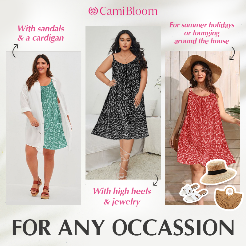 🎉Der Sommer steht vor der Tür.! 50% Rabatt 🛍️ Camisole-Kleid mit Blumenmuster