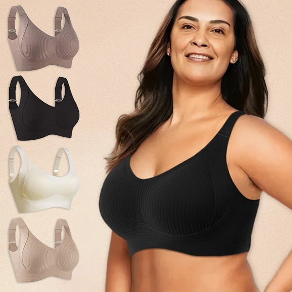 Gluschwein - 🔥50% Rabatt für begrenzte Zeit💕Gerippter Push-up-BH für Frauen, verstellbar, kabellos