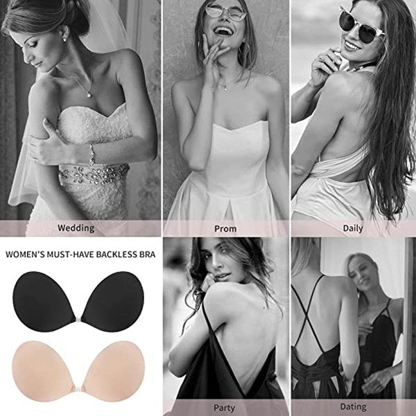 💗2 zum Preis von 1 – 2 Paar - 🎁Selbstklebende, unsichtbare BHs mit Raffungen