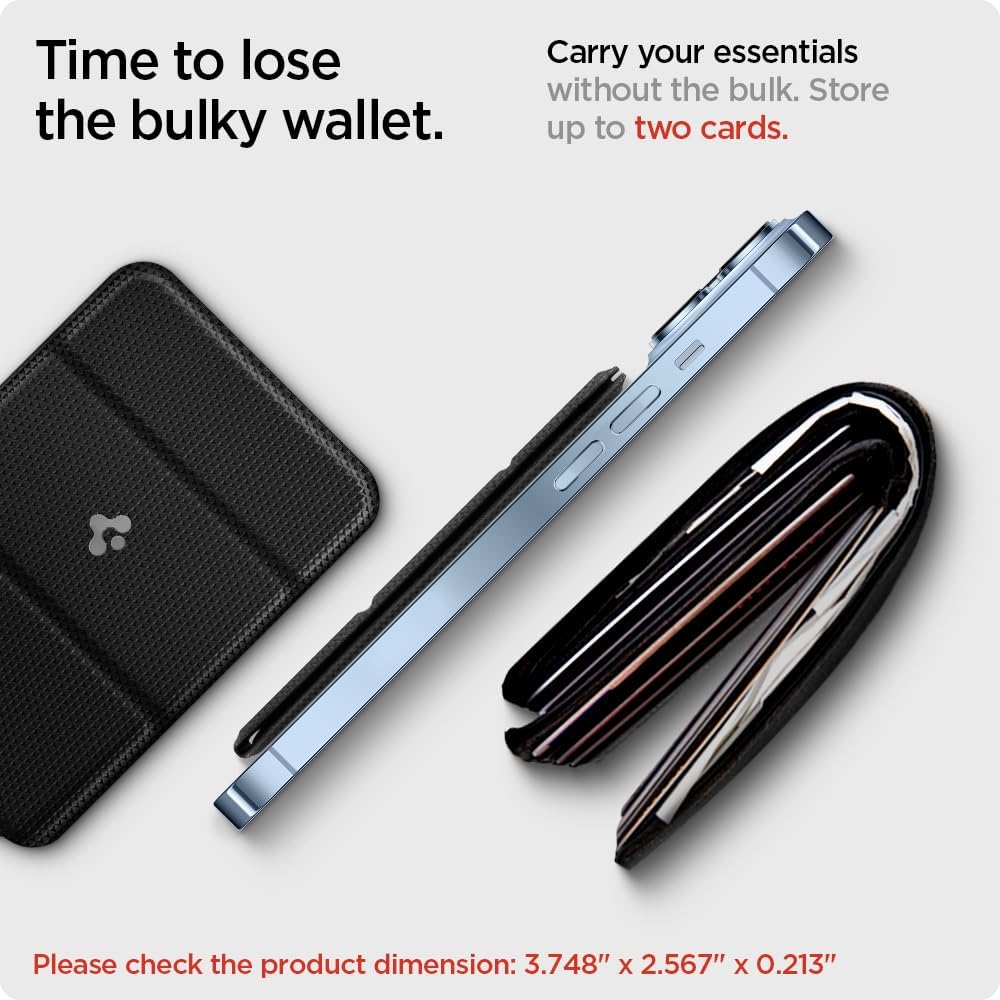 Buroka - Tragbarer magnetischer Kartenhalter Brieftasche mit Handy-Ständer