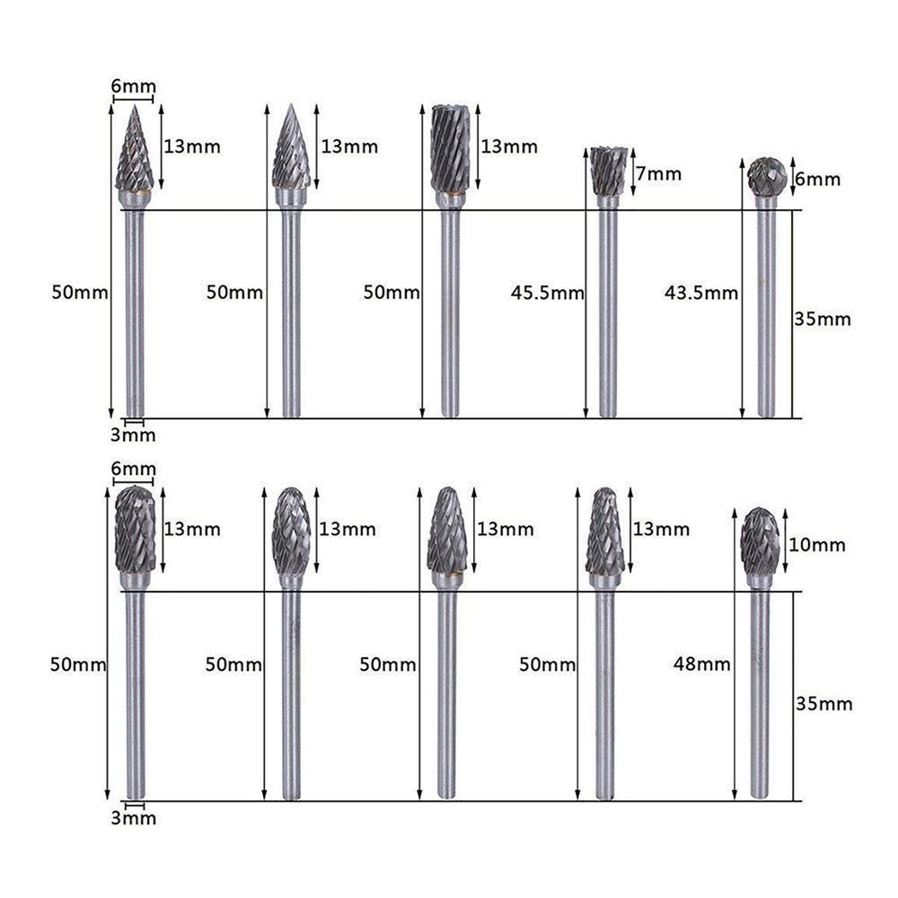 Gluschwein - 10 in 1 Tungsten Steel Grinding Head ( 10PCS )