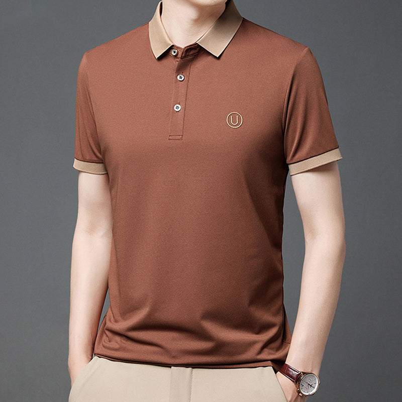 Gluschwein - Sommer-Poloshirt für Herren Rötlich-braun