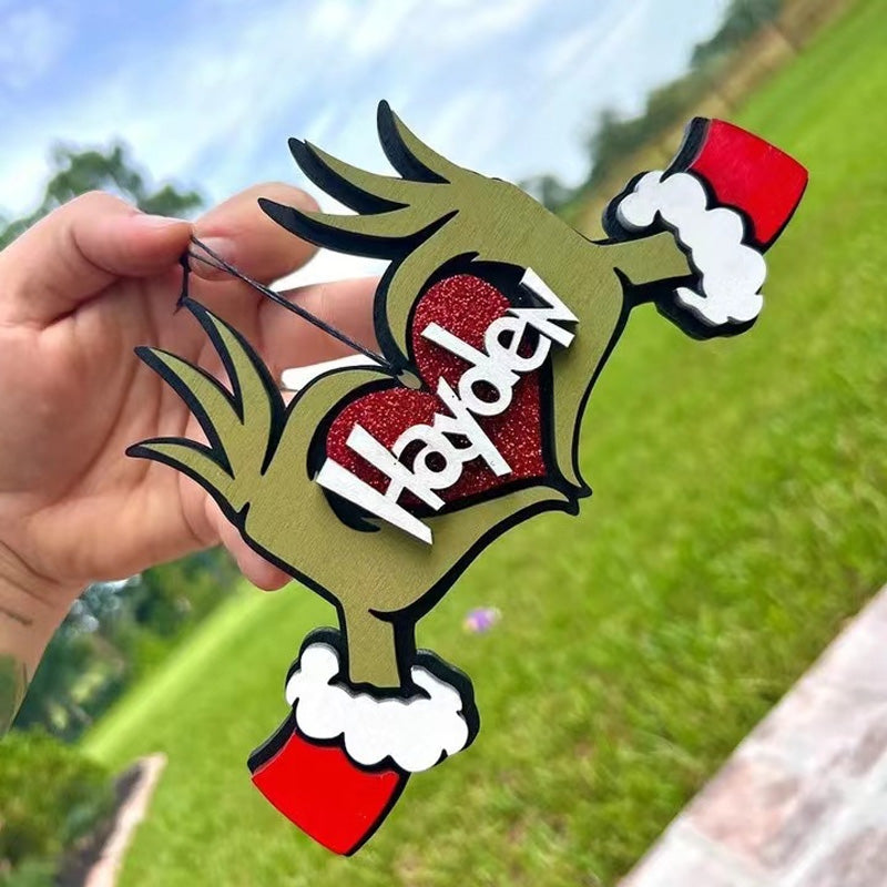 Gluschwein - Personalisierter Grinchmas-Ornament, Weihnachtsschmuck