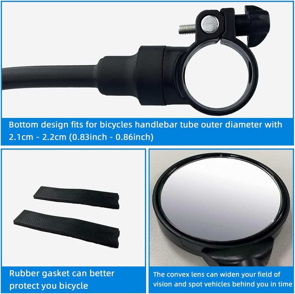FlexMirrors - Premium Fahrradspiegel – Mehr Sicherheit und freie Sicht [2er-Set]
