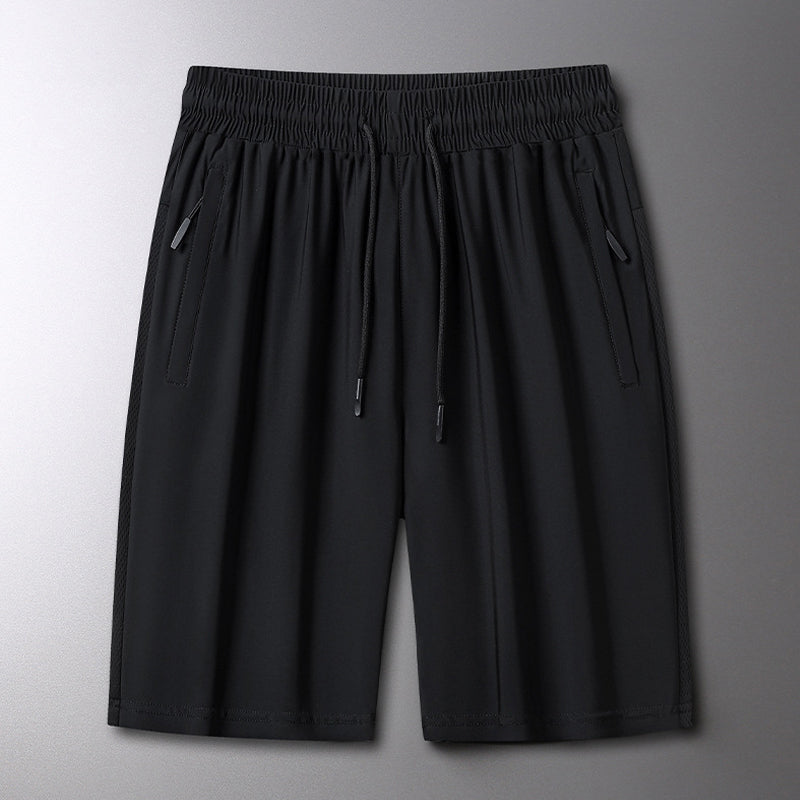 Gluschwein - Sommerliche elastische Sportshorts Schwarz Stil 2