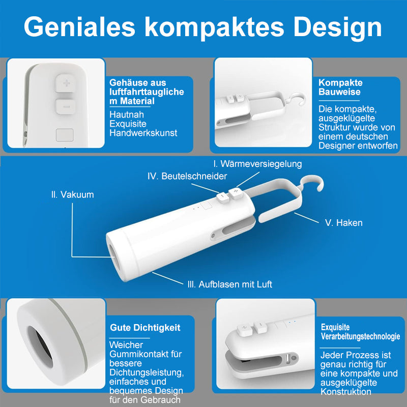 Gluschwein - 4 in 1 tragbares elektrisches Vakuumversiegelungsgerät