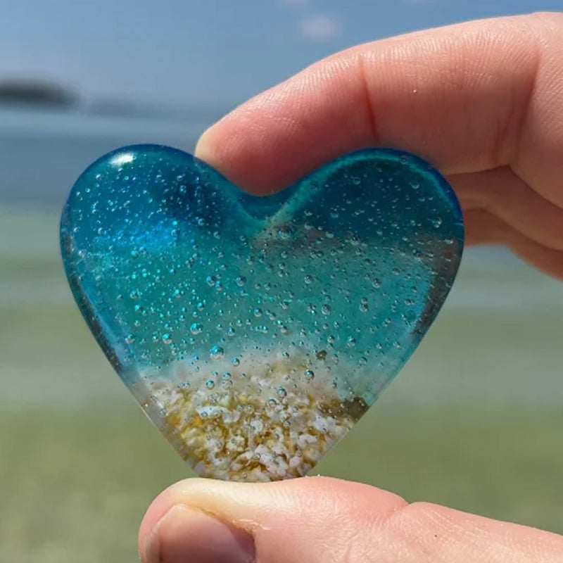 Gluschwein - Glas Strand Tasche Herz