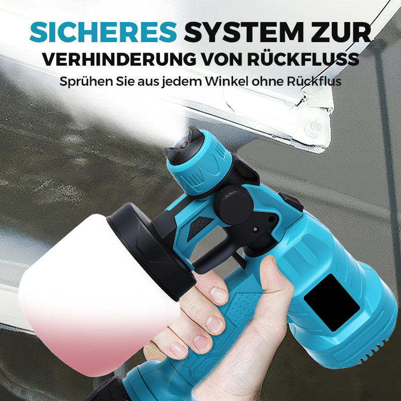 🔥Kabellose elektrische Spritzpistole ⚡ 800 ml/Minute für ununterbrochenes Sprühen 💪 Wiederaufladbar, kabellos, Sprühen in jedem Winkel ohne Auslaufen. Ideal für Möbel, Zäune und Wände 🏠