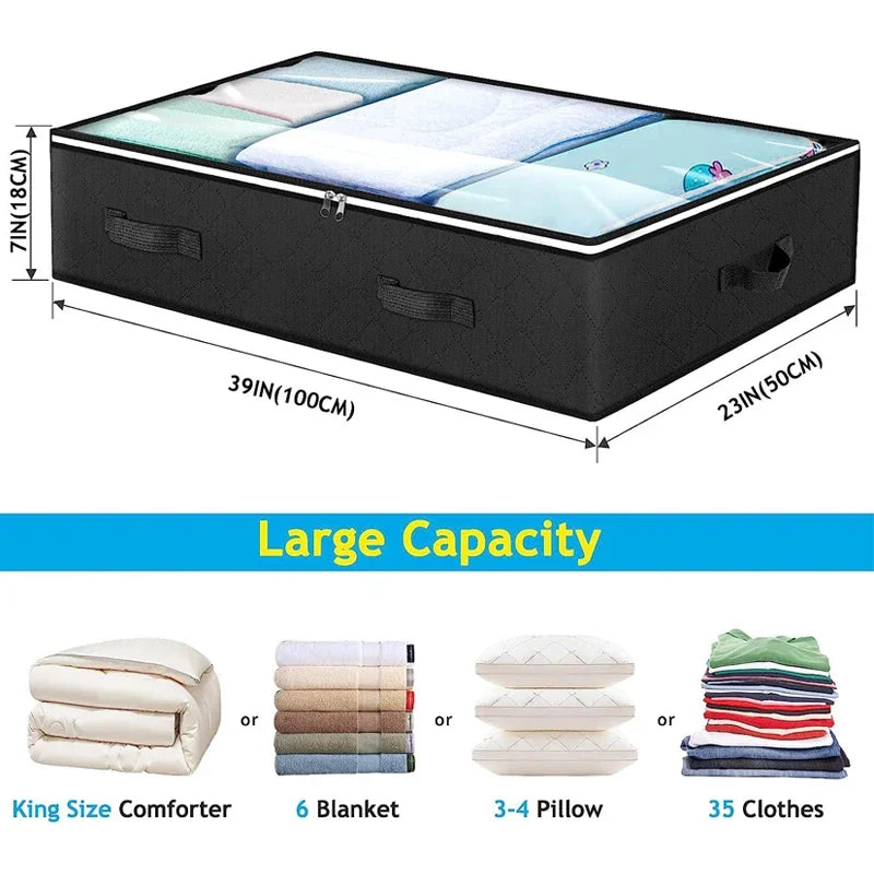 Gluschwein - Bed Storage - Unterbett-Aufbewahrungstaschen – Platzsparend & Faltbar (2er-Set)