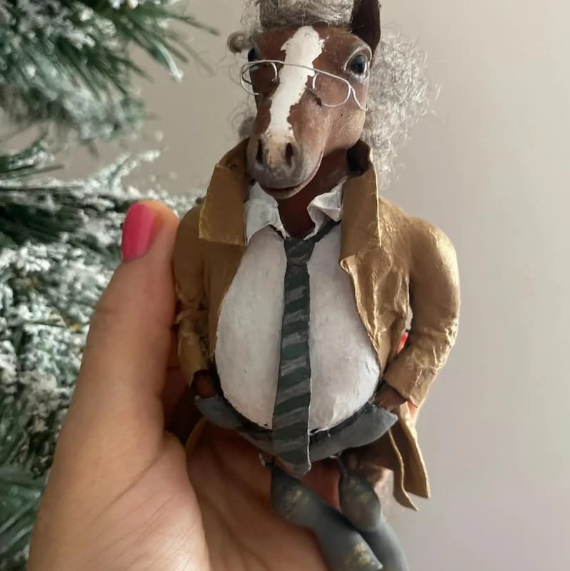 HorseOrnaments - Handgefertigter Pferde-Anhänger – Unikat aus Recyclingpapier