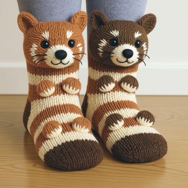 Kuschelige Tiersocken