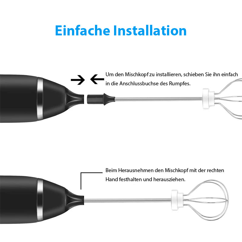 Gluschwein - 2 in 1 Elektrischer Schneebesen & Milchaufschäumer